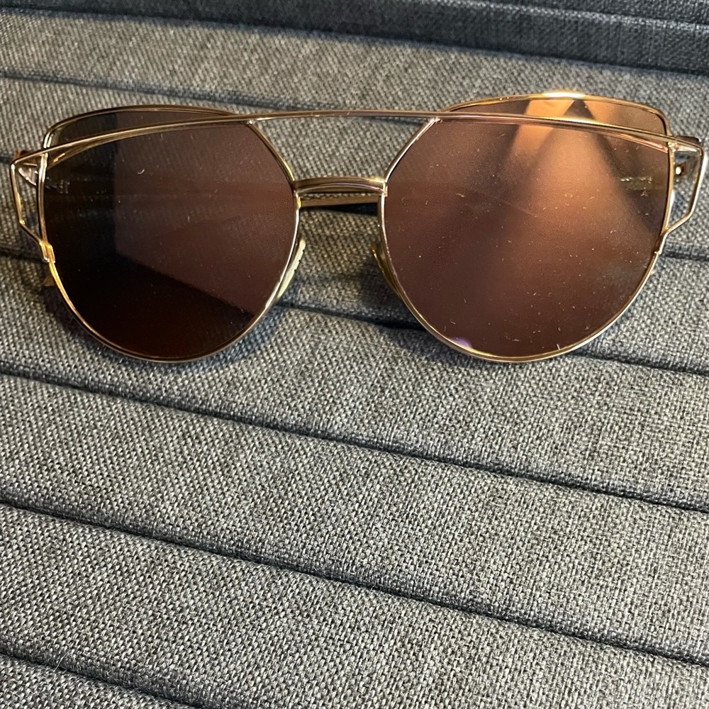 Rose Gold Cat Eye Sunglasses